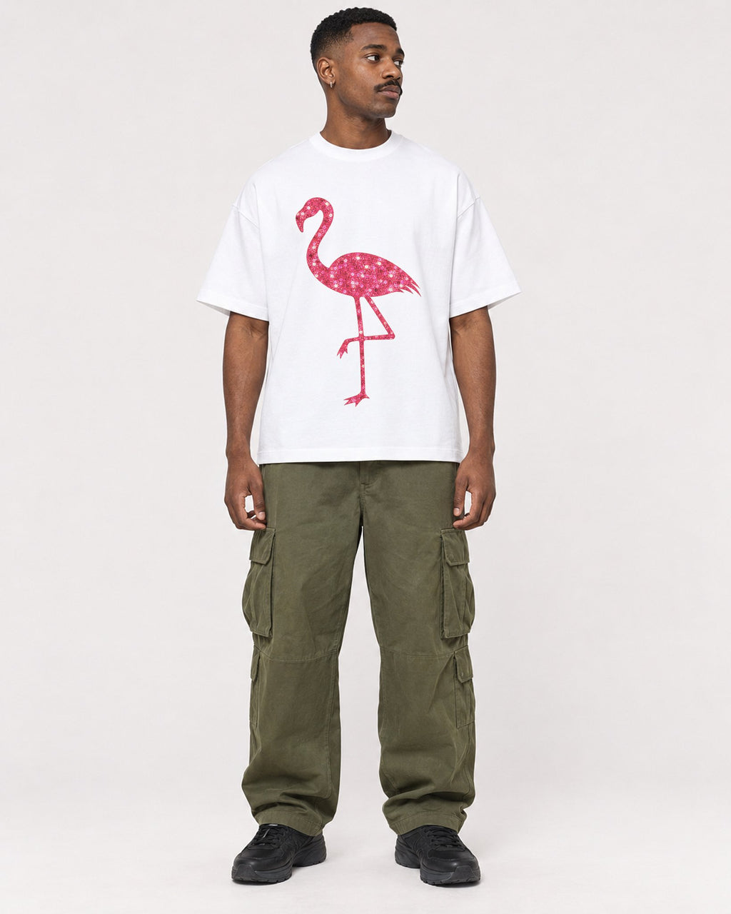 Mockup Boxy Heavyweight Tee White male full-body 14