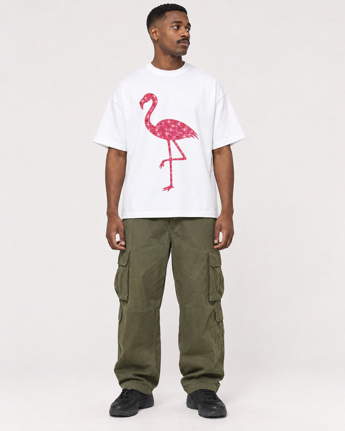 Mockup Boxy Heavyweight Tee White male full-body 14