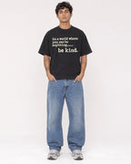 Mockup Boxy Heavyweight Tee Black male full-body 06