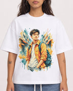 Mockup Boxy Heavyweight Tee White female close-up 06
