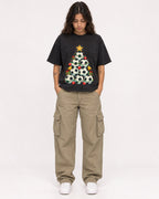 Mockup Boxy Heavyweight Tee Black female full-body 06