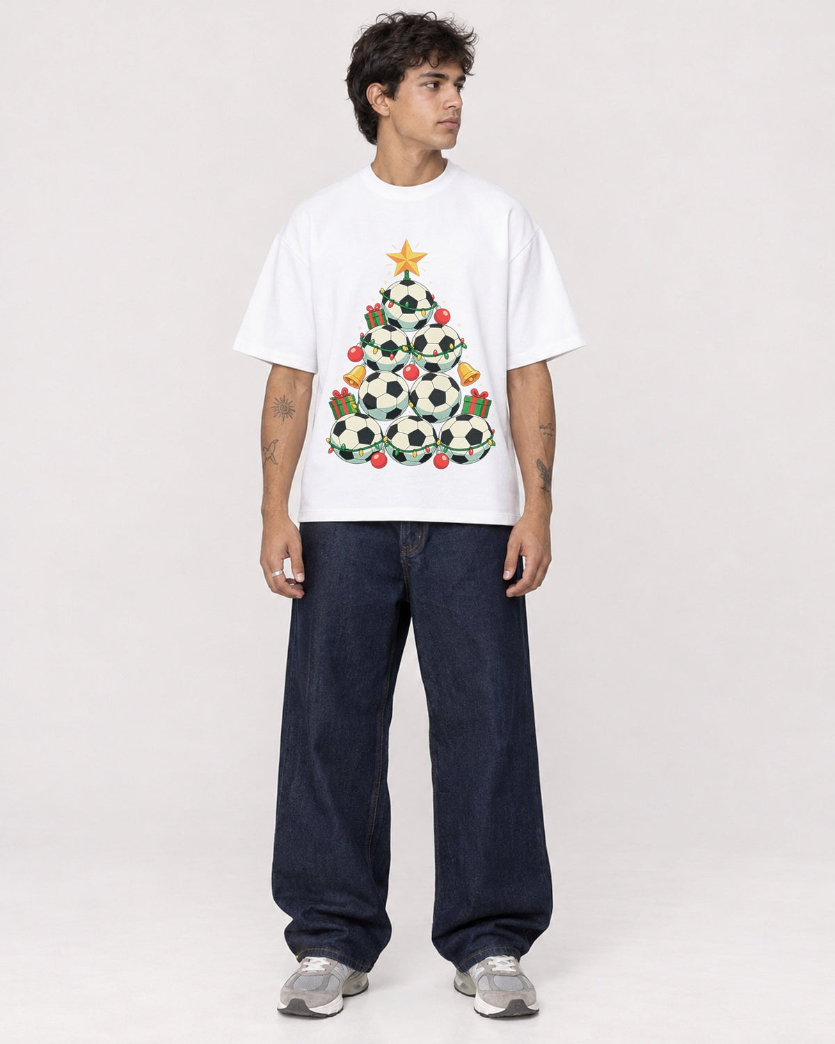 Mockup Boxy Heavyweight Tee White male full-body 06