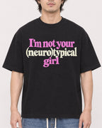 Mockup Boxy Heavyweight Tee Black male close-up 03