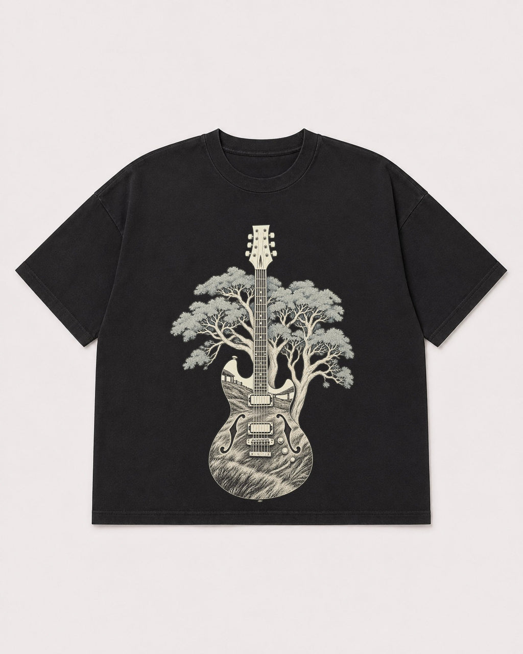 Mockup Boxy Heavyweight Tee Black product