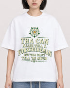 Mockup Boxy Heavyweight Tee White female close-up 11