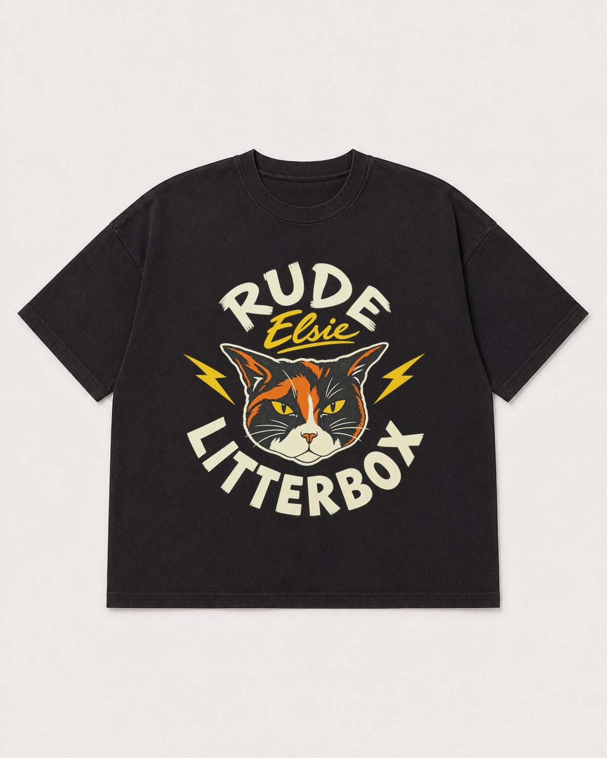 Mockup Boxy Heavyweight Tee Black product