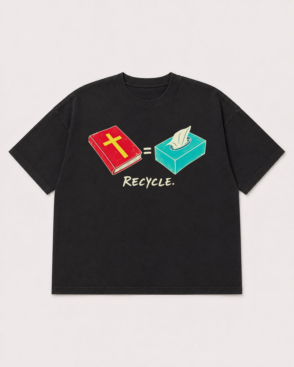 Mockup Boxy Heavyweight Tee Black product