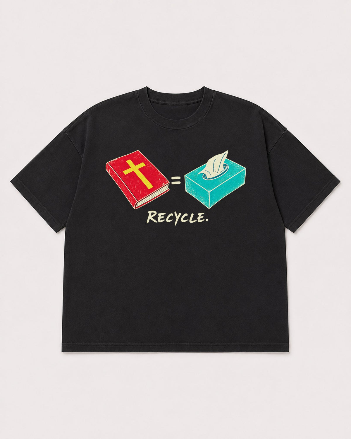 Mockup Boxy Heavyweight Tee Black product