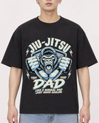 Mockup Boxy Heavyweight Tee Black male close-up 01