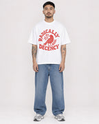 Mockup Boxy Heavyweight Tee White male full-body 12