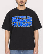 Mockup Boxy Heavyweight Tee Black male close-up 02