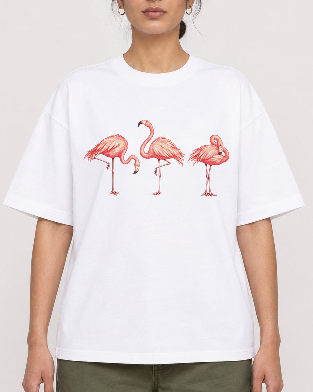 Mockup Boxy Heavyweight Tee White female close-up 17