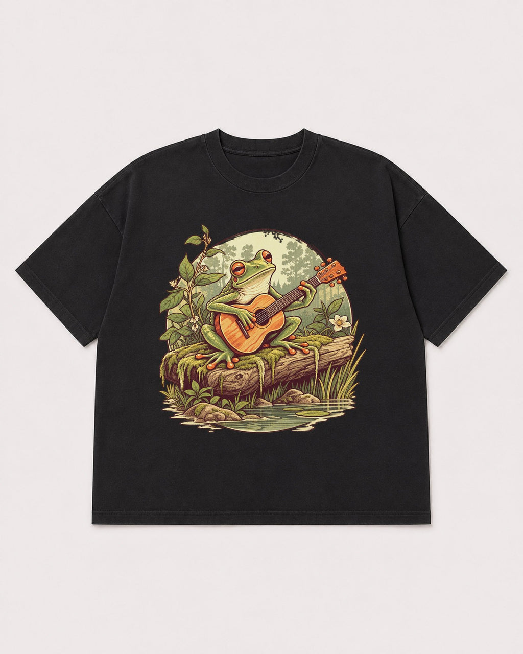 Mockup Boxy Heavyweight Tee Black product