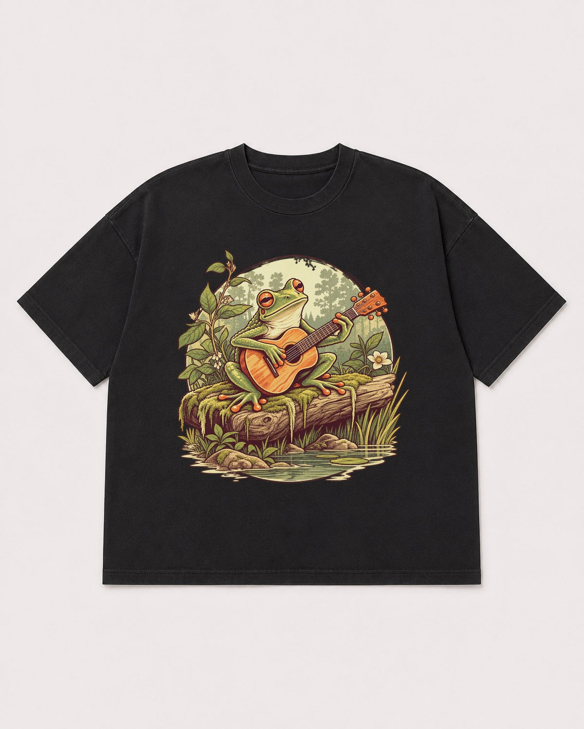 Mockup Boxy Heavyweight Tee Black product
