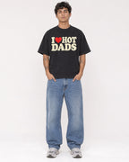 Mockup Boxy Heavyweight Tee Black male full-body 06
