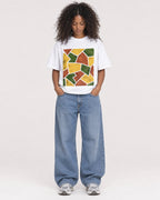 Mockup Boxy Heavyweight Tee White female full-body 05
