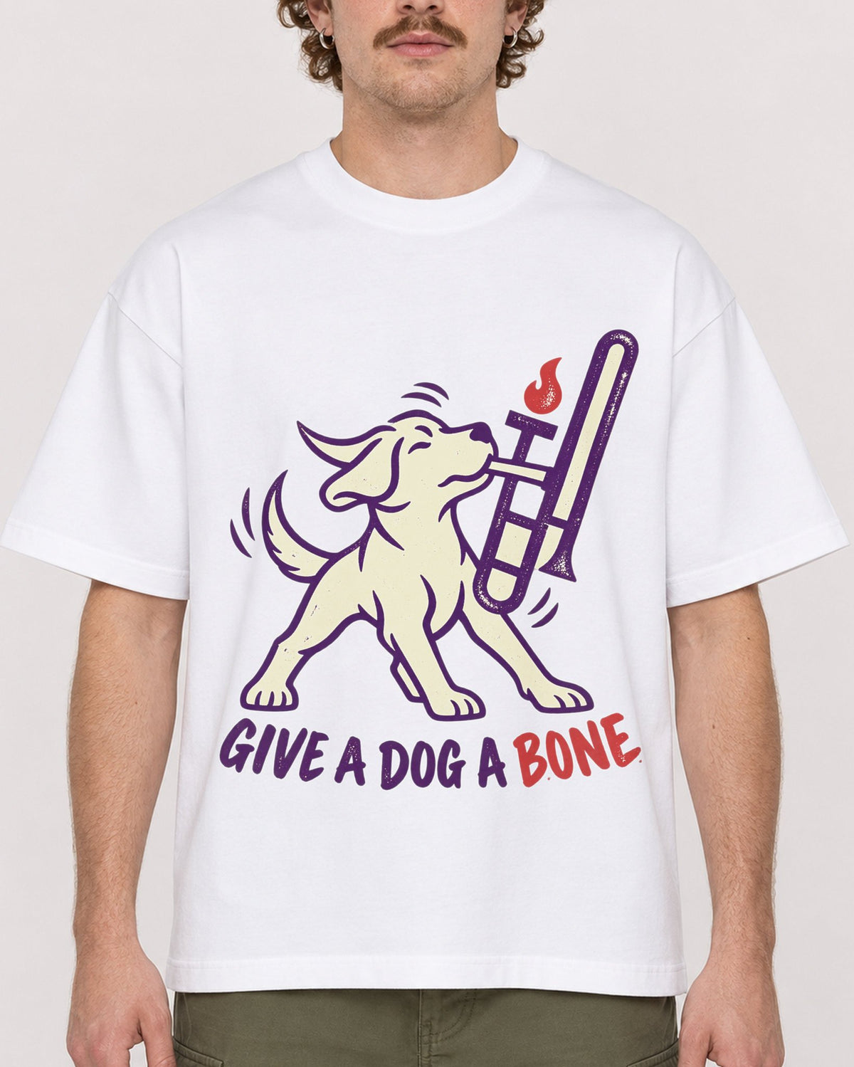 Mockup Boxy Heavyweight Tee White male close-up 09