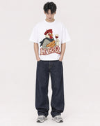 Mockup Boxy Heavyweight Tee White male full-body 31
