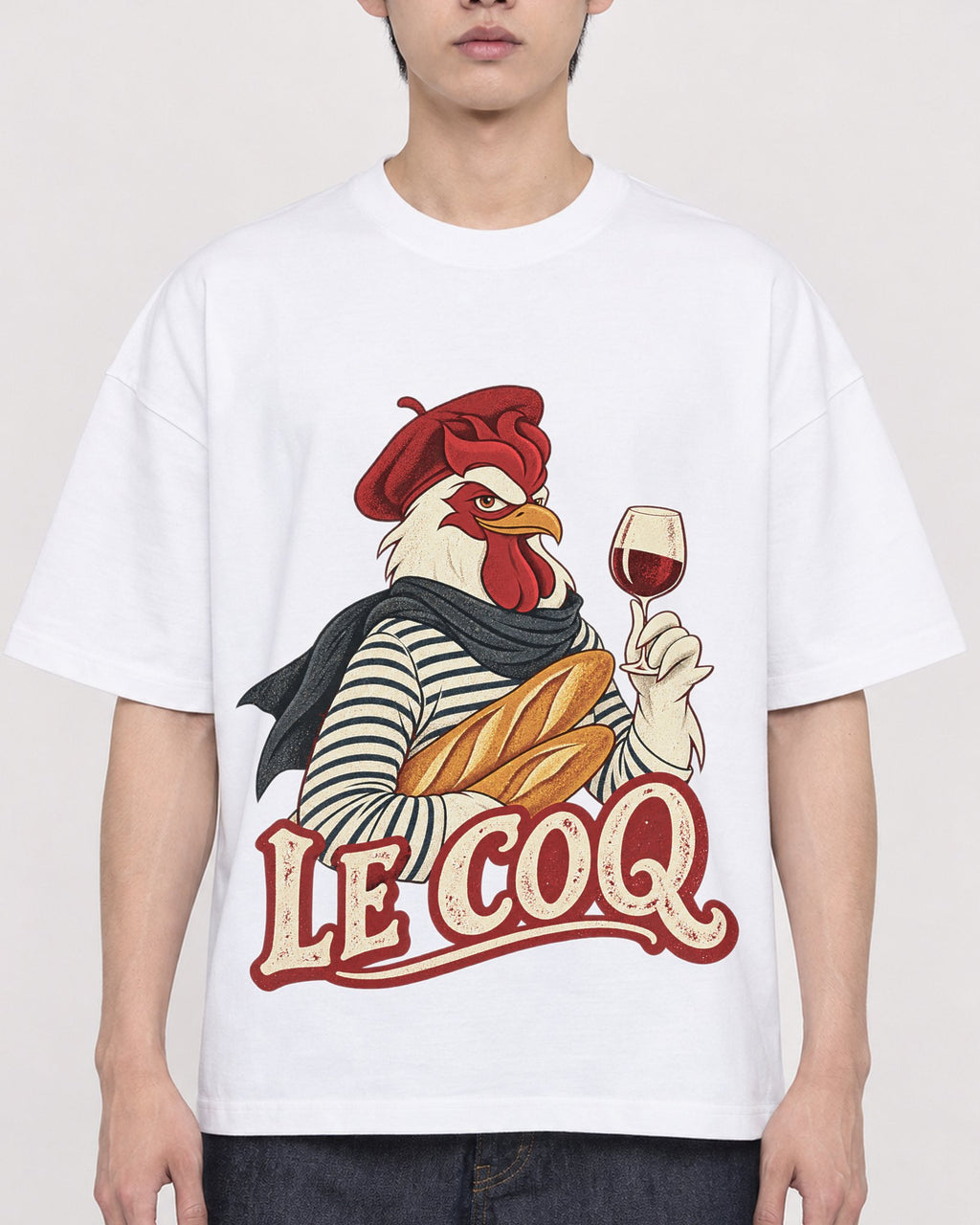 Mockup Boxy Heavyweight Tee White male close-up 31