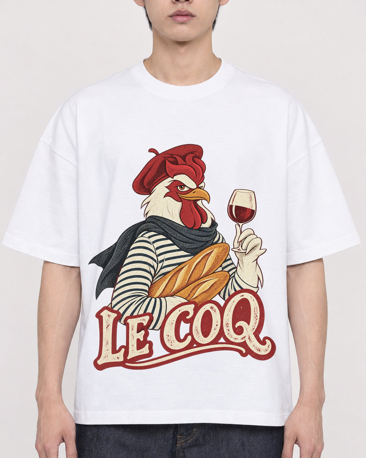 Mockup Boxy Heavyweight Tee White male close-up 31