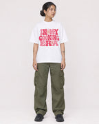 Mockup Boxy Heavyweight Tee White female full-body 12