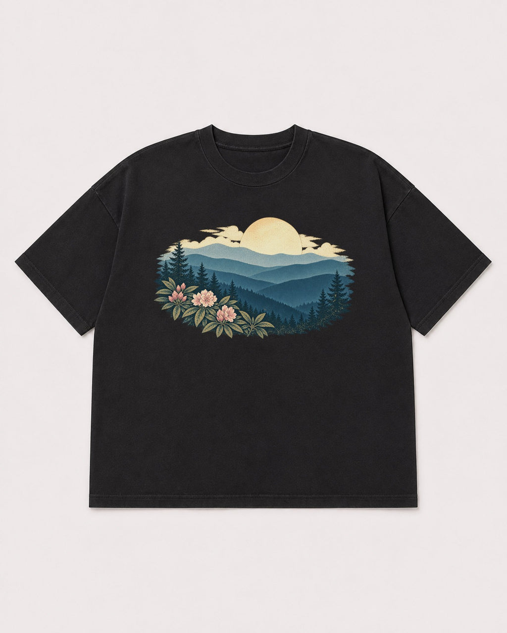 Mockup Boxy Heavyweight Tee Black product