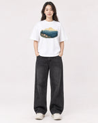 Mockup Boxy Heavyweight Tee White female full-body 03