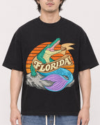 Mockup Boxy Heavyweight Tee Black male close-up 03
