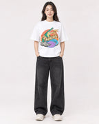 Mockup Boxy Heavyweight Tee White female full-body 03