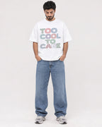 Mockup Boxy Heavyweight Tee White male full-body 07