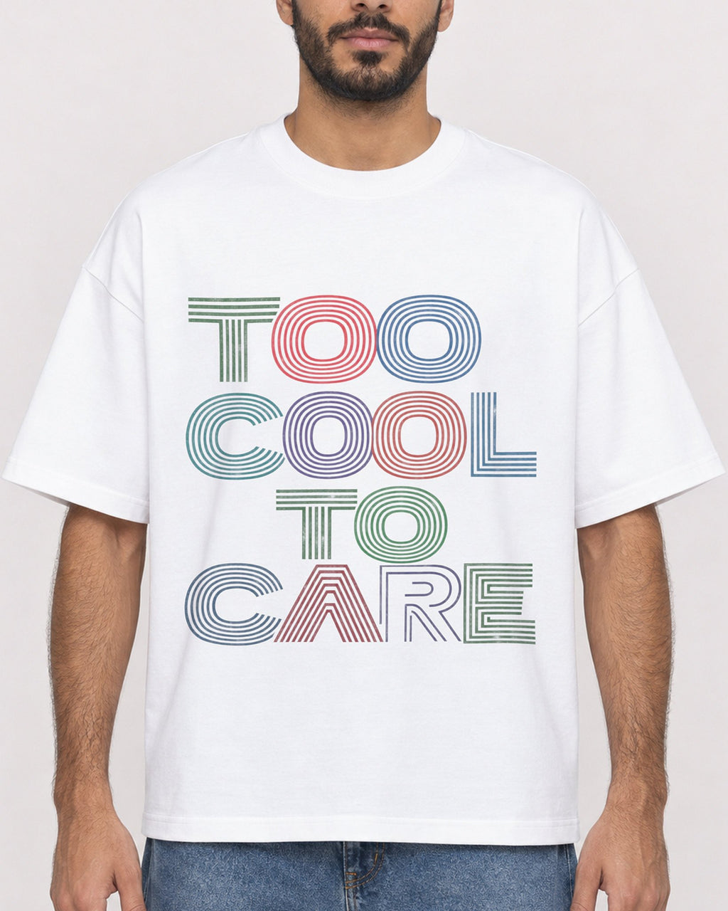 Mockup Boxy Heavyweight Tee White male close-up 07