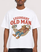 Mockup Boxy Heavyweight Tee White male close-up 05