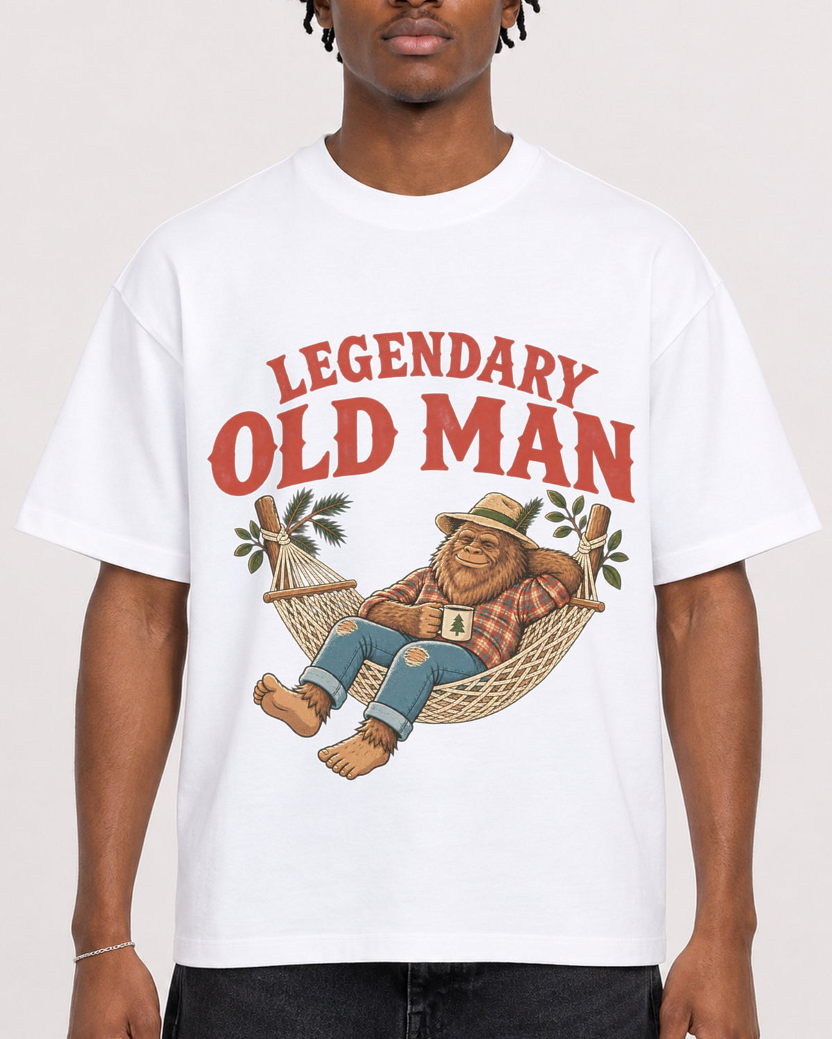 Mockup Boxy Heavyweight Tee White male close-up 05