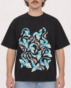 Mockup Boxy Heavyweight Tee Black male close-up 09