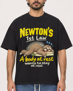 Mockup Boxy Heavyweight Tee Black male close-up 47
