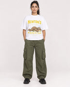 Mockup Boxy Heavyweight Tee White female full-body 47