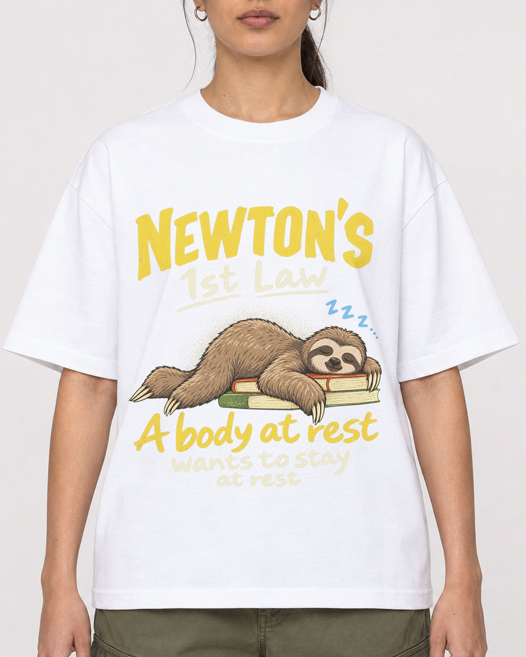 Mockup Boxy Heavyweight Tee White female close-up 47