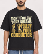 Mockup Boxy Heavyweight Tee Black male close-up 07