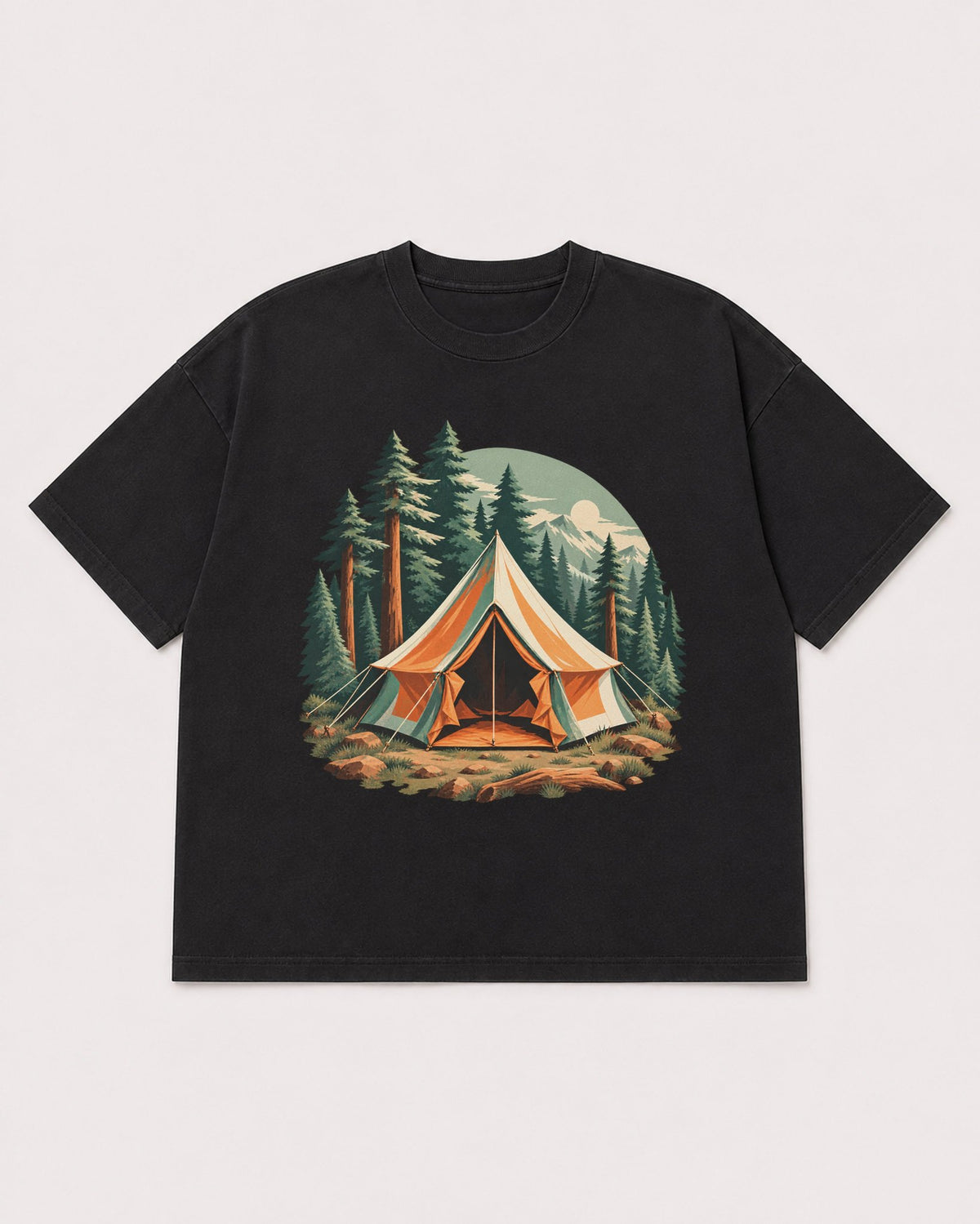 Mockup Boxy Heavyweight Tee Black product