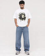 Mockup Boxy Heavyweight Tee White male full-body 07