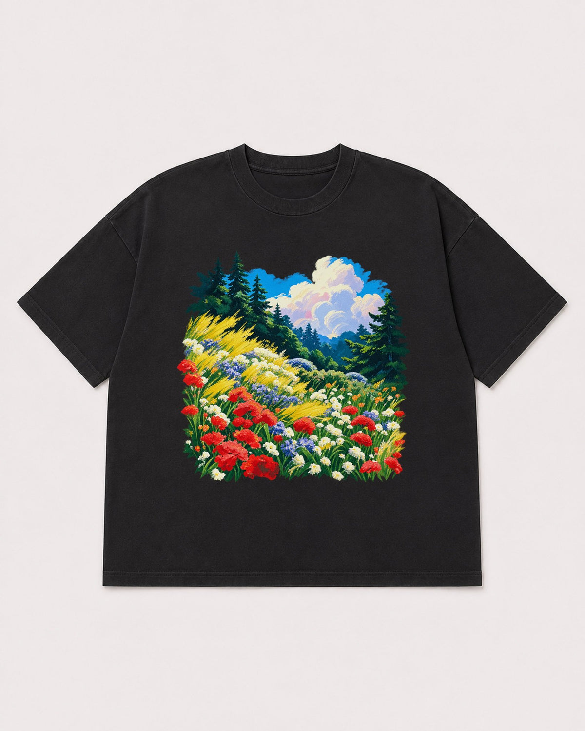 Mockup Boxy Heavyweight Tee Black product