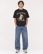 Mockup Boxy Heavyweight Tee Black male full-body 30
