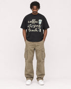 Mockup Boxy Heavyweight Tee Black male full-body 04