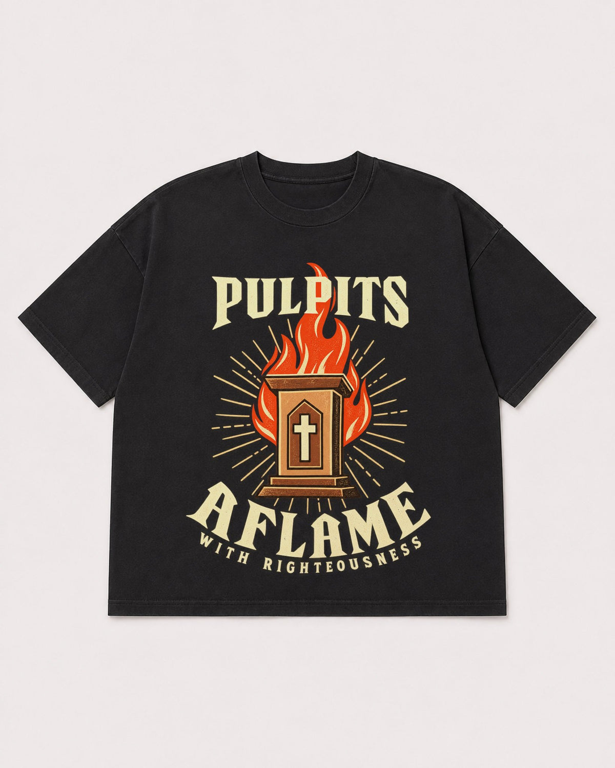 Mockup Boxy Heavyweight Tee Black product