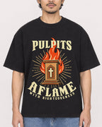 Mockup Boxy Heavyweight Tee Black male close-up 02
