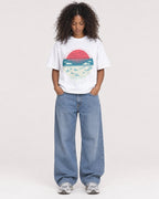 Mockup Boxy Heavyweight Tee White female full-body 05