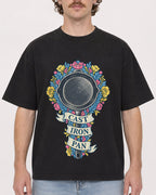 Mockup Boxy Heavyweight Tee Black male close-up 09