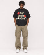 Mockup Boxy Heavyweight Tee Black male full-body 04