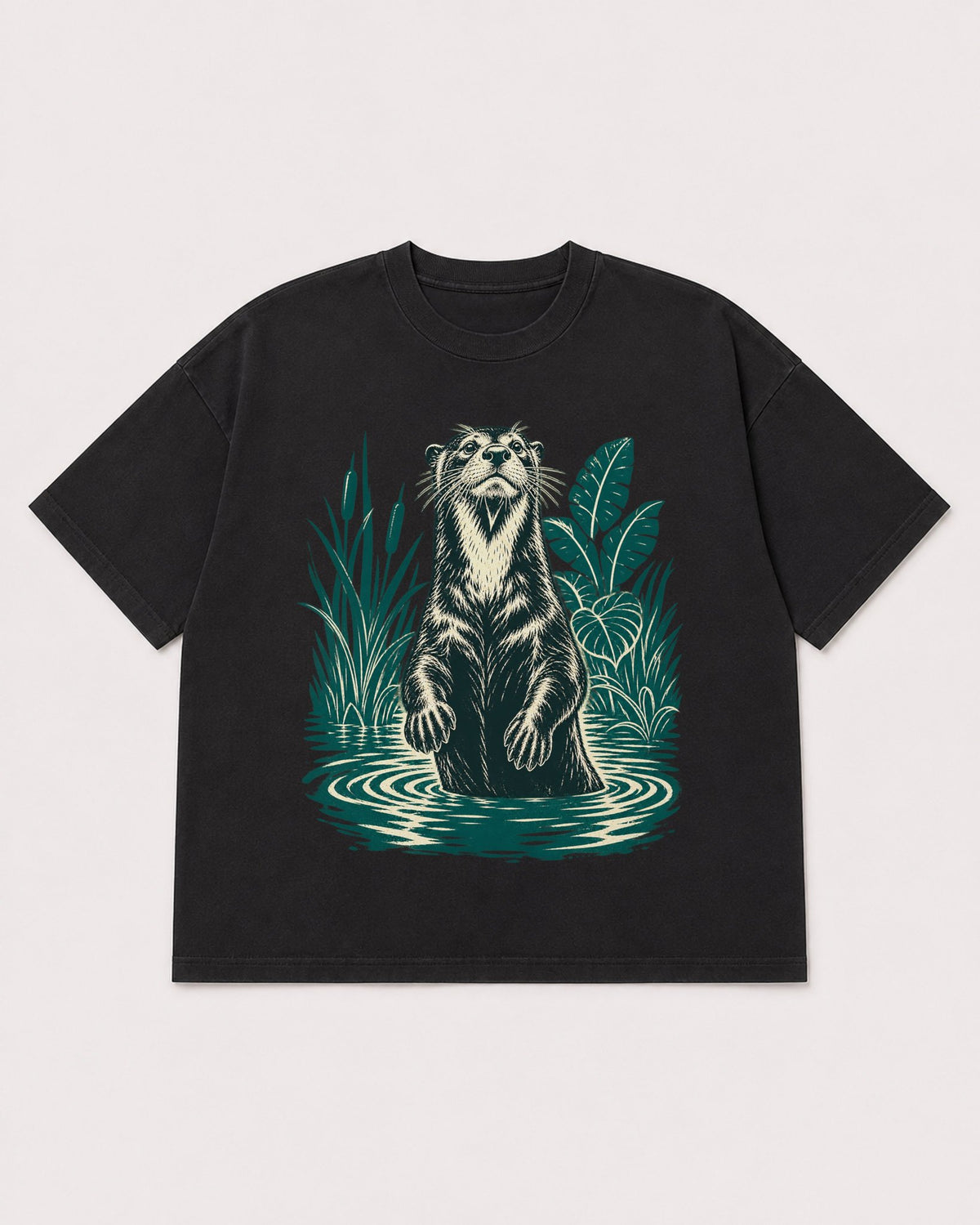 Mockup Boxy Heavyweight Tee Black product