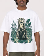 Mockup Boxy Heavyweight Tee White male close-up 04